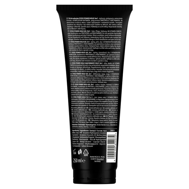 Syoss Power Hold Gel żel do włosów mocny 250ml