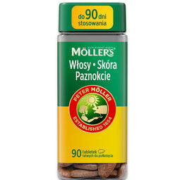 Möller's Włosy Skóra Paznokcie suplement diety 90 tabletek