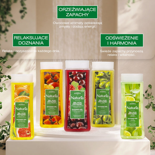 Joanna Naturia żel pod prysznic wiśnia i czerwona porzeczka 300ml