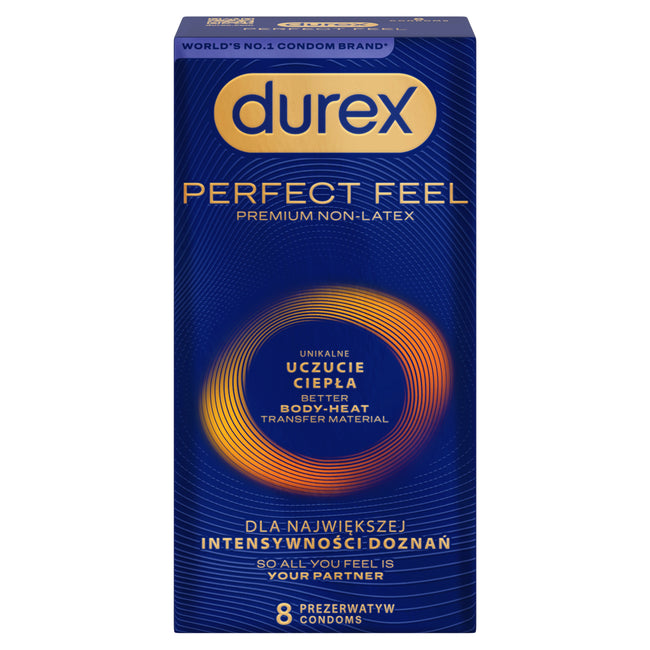 Durex Perfect Feel prezerwatywy unikalne uczucie ciepła 8szt
