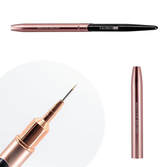 Excellent PRO Master Brush pędzelek do zdobień 3mm Pink & Black