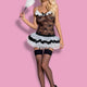 Obsessive Housemaid kostium 5-częściowy Black S/M
