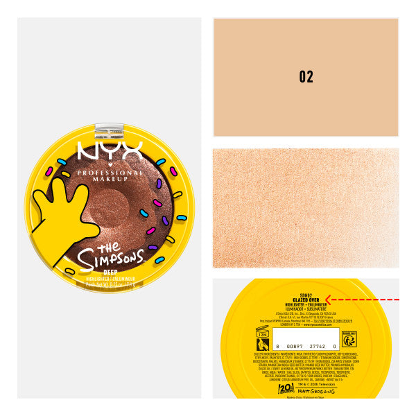 NYX Professional MakeUp Homer Simpson Donut rozświetlacz do twarzy