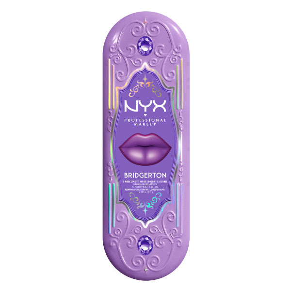 NYX Professional MakeUp Bridgerton Royal Treasures 2-Piece Lip Kit zestaw błyszczyk i konturówka