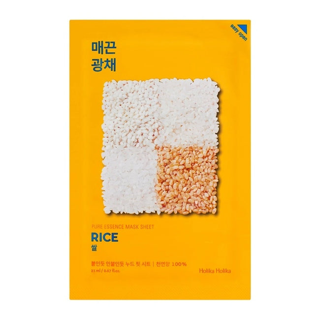 HOLIKA HOLIKA Pure Essence Mask Sheet Rice regenerująca maseczka z ekstraktem z ryżu 20ml