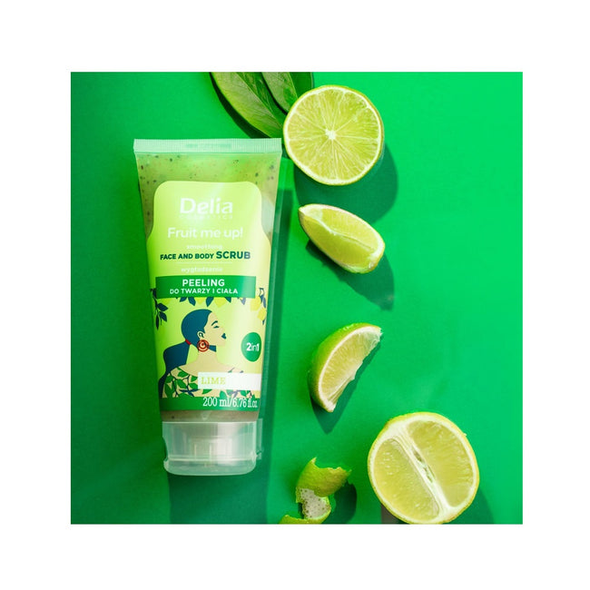 Delia Fruit Me Up! peeling do twarzy i ciała Limonka 200ml