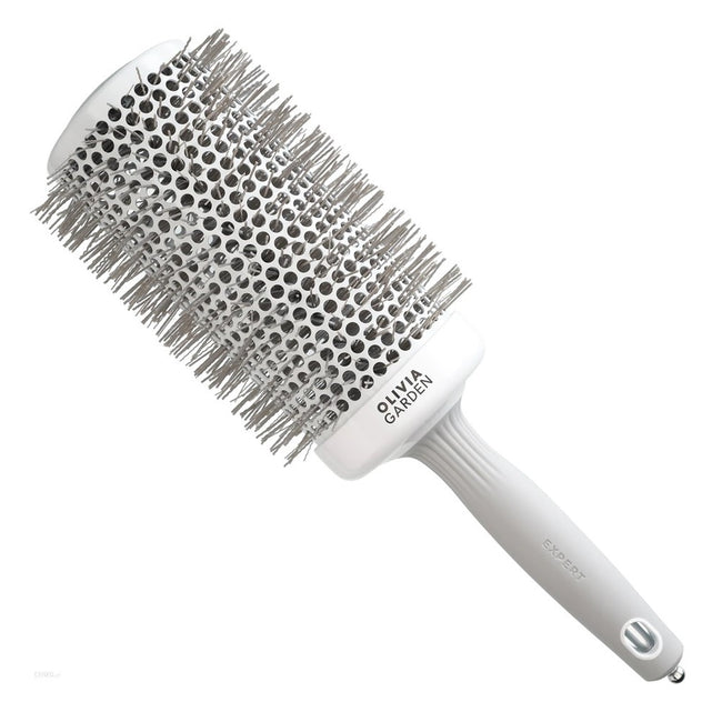 Olivia Garden Expert Blowout Speed Wavy Bristles szczotka do suszenia i modelowania włosów White/Grey 65mm