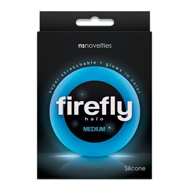 NS Novelties Firefly Halo Medium świecący w ciemności pierścień erekcyjny Blue