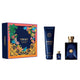 Versace Pour Homme Dylan Blue zestaw woda toaletowa spray 100ml + woda toaletowa spray 10ml + żel pod prysznic 150ml