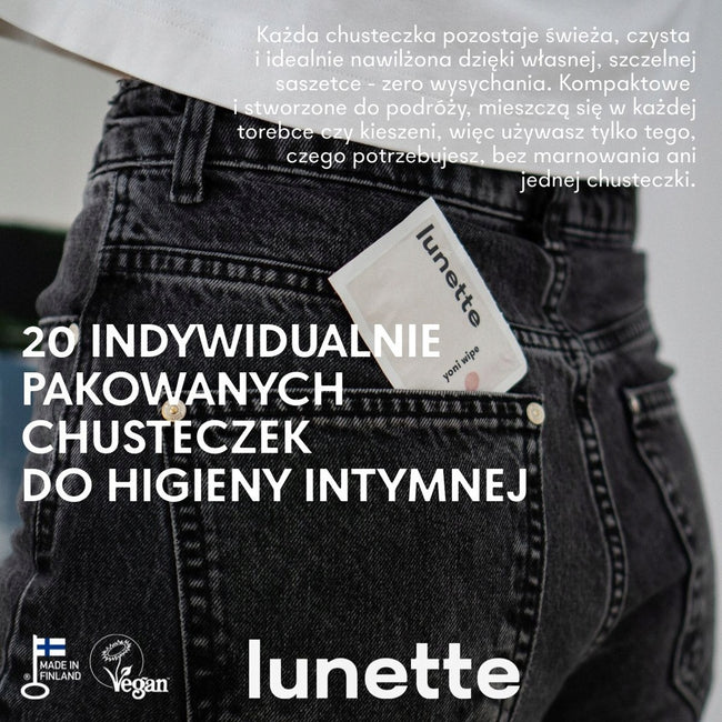 Lunette Yoni Wipes chusteczki do higieny intymnej 20szt.