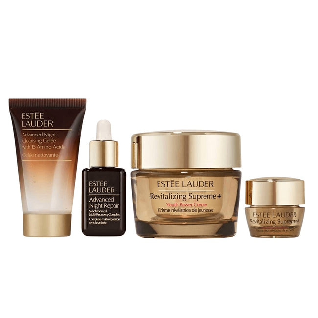Estée Lauder The Lift & Firm Routine Skincare zestaw krem nawilżający 50ml + żel oczyszczający 30ml + serum na noc 15ml + krem pod oczy 5ml