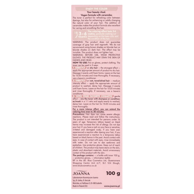 Joanna Ultra Color toner koloryzujący do włosów