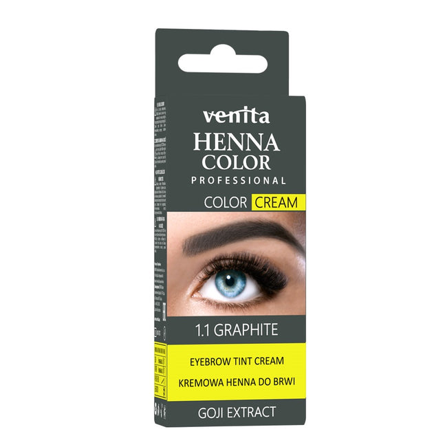 Venita Henna Color Cream henna do brwi i rzęs w kremie 1.1 Grafit