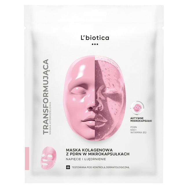 L'biotica Maska kolagenowa z PDRN w mikrokapsułkach Napięcie i Ujędrnienie 1szt.