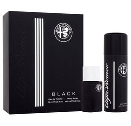 Alfa Romeo Black zestaw woda toaletowa spray 15ml + perfumowany spray do ciała 150ml