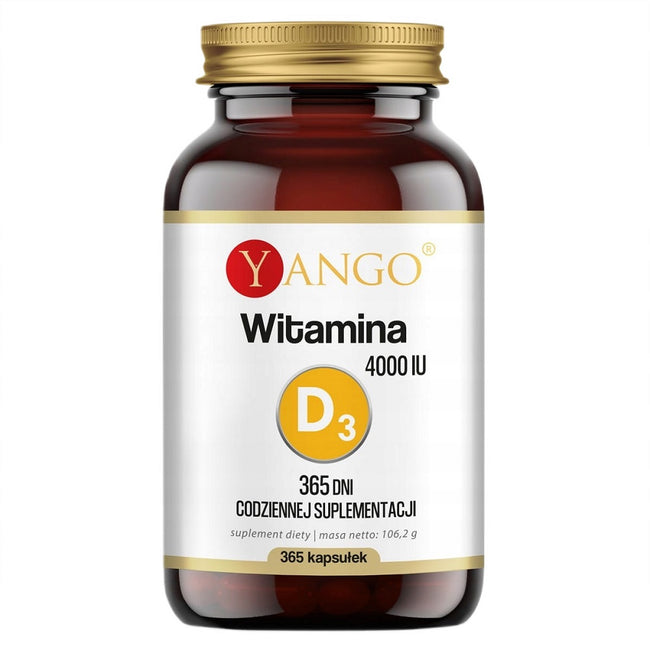 Yango Witamina D3 4000 IU na 365 dni suplement diety 365 kapsułek