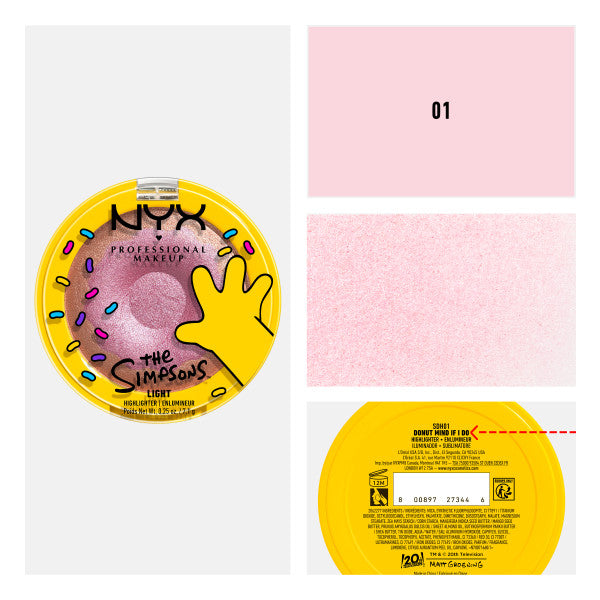 NYX Professional MakeUp Homer Simpson Donut rozświetlacz do twarzy