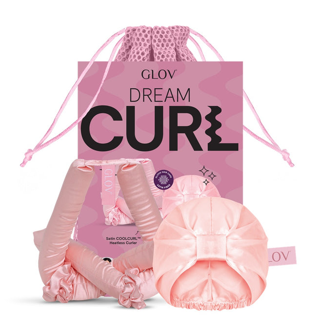 Glov Dream Curl zestaw wałek do stylizacji włosów na zimno 1szt + satynowy czepek 1szt