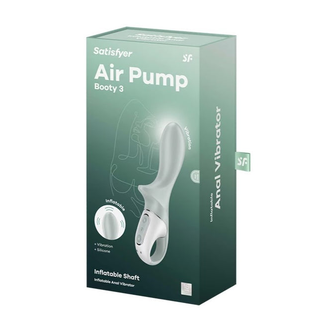 Satisfyer Air Pump Booty 3 wibrator z pompką Gray/Green
