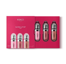 KIKO Milano Glossy Lip Set Mini zestaw trzech nawilżających błyszczyków do ust z efektem objętości 3D 3x3.5ml