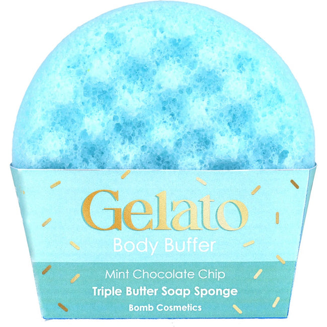 Bomb Cosmetics Gelato Body Buffer gąbka do mycia ciała Mint Chocolate Chip 200g