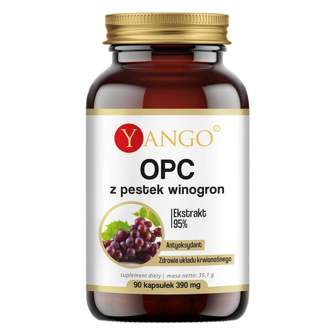 Yango OPC 95% ekstrakt z pestek winogron suplement diety 90 kapsułek