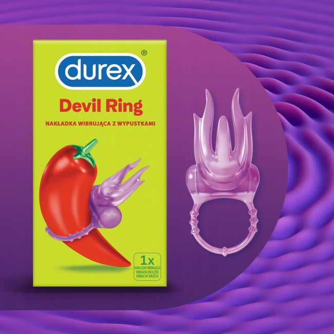 Durex Devil Ring nakładka wibrująca z wypustkami