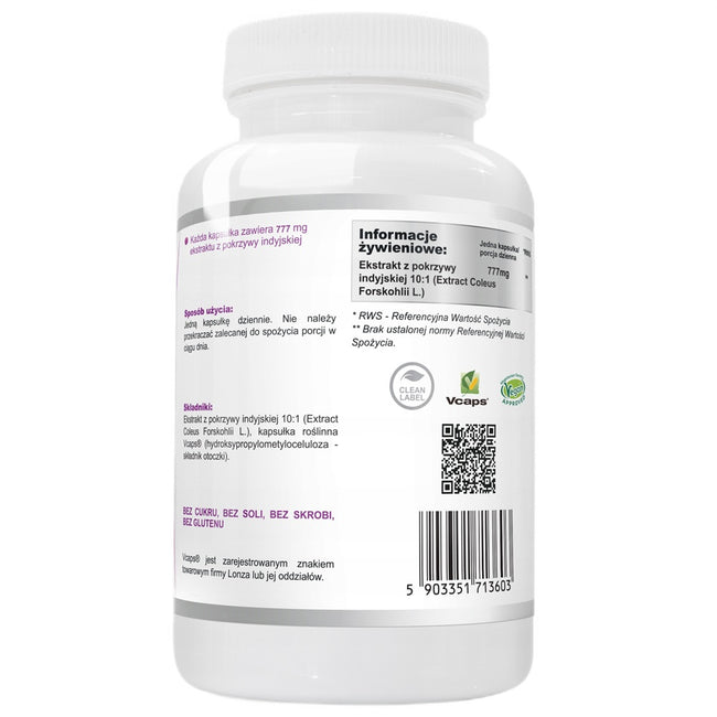 WISH Pharmaceutical Forskolin Ekstrakt 777mg suplement diety 90 kapsułek