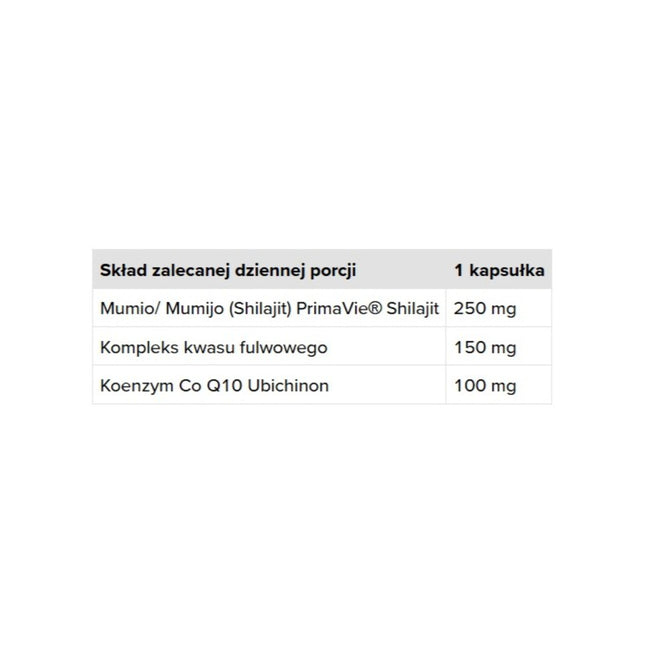 Doctor Life Shilajit Elite & Q10 Complex with PrimaVie suplement diety wspierający zdrowie serca i zmniejszający zmęczenie 60 kapsułek