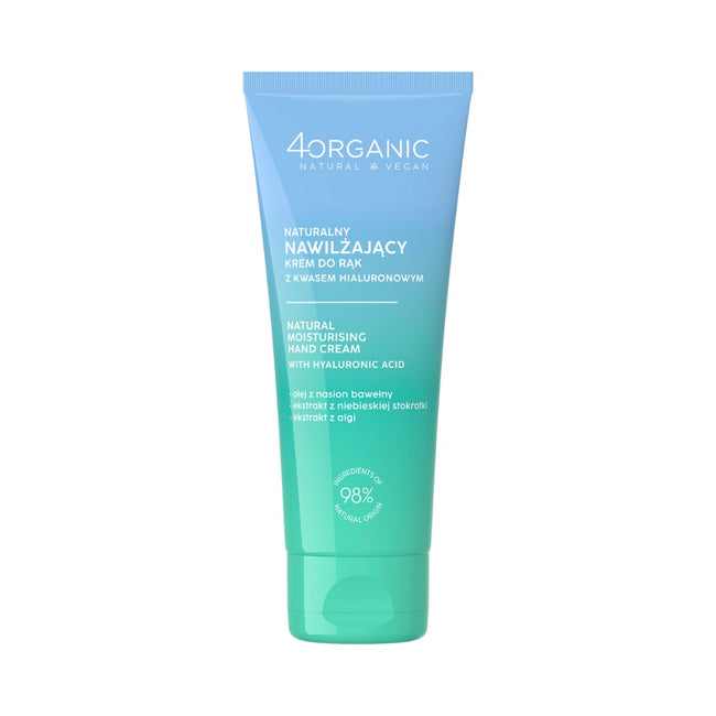 4organic Naturalny nawilżający krem do rąk z kwasem hialuronowym 75ml