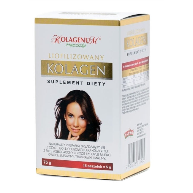 Elena Kolagenum Franciszka liofilizowany kolagen suplement diety w saszetkach 15x5g