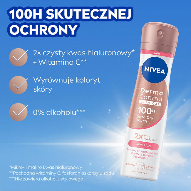 Nivea Derma Control Clinical Ultra Dry Touch antyperspirant spray 150ml