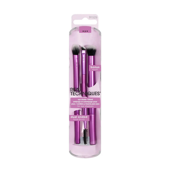 Real Techniques Eye Shade + Blend Brush Trio zestaw pędzli do makijażu oczu 3szt
