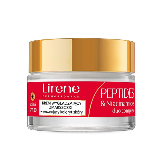 Lirene Peptides & Niacinamide krem wygładzający zmarszczki wyrównujący koloryt skóry na dzień 60+ 50ml