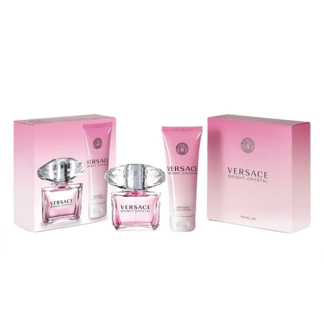 Versace Bright Crystal zestaw woda toaletowa spray 90ml + balsam do ciała 100ml