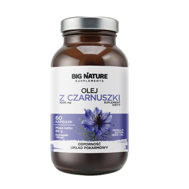 Big Nature Olej z czarnuszki suplement diety 60 kapsułek