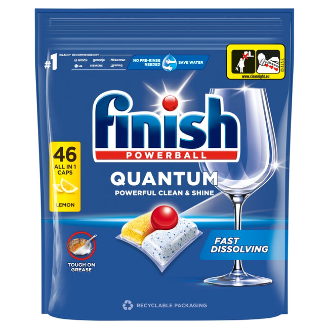 Finish Quantum Lemon kapsułki do mycia naczyń w zmywarce 46szt