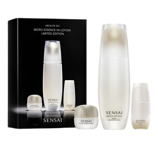 Sensai Absolute Silk zestaw lotion do twarzy 125ml + emulsja nawilżająca 16ml + przeciwstarzeniowy krem modelujący 9ml