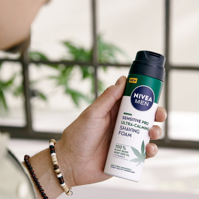 Nivea Men Hemp Sensation zestaw balsam po goleniu 100ml + pianka do golenia 200ml + krem nawilżający 75ml
