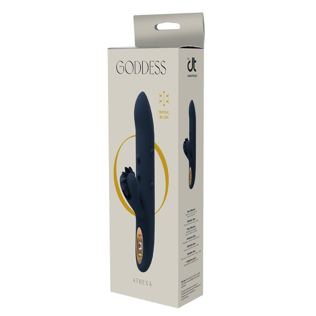 Dream Toys Goddess Collection Athena wibrator-królik z ruchomymi kulkami i języczkami