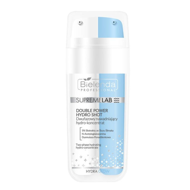 Bielenda Professional SupremeLab Hydra Glow dwufazowy nawadniający hydro-koncentrat z ekstraktem ze śluzu ślimaka 30ml