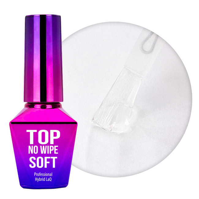 MollyLac Top No Wipe Soft top bez przemywania Clear 10g