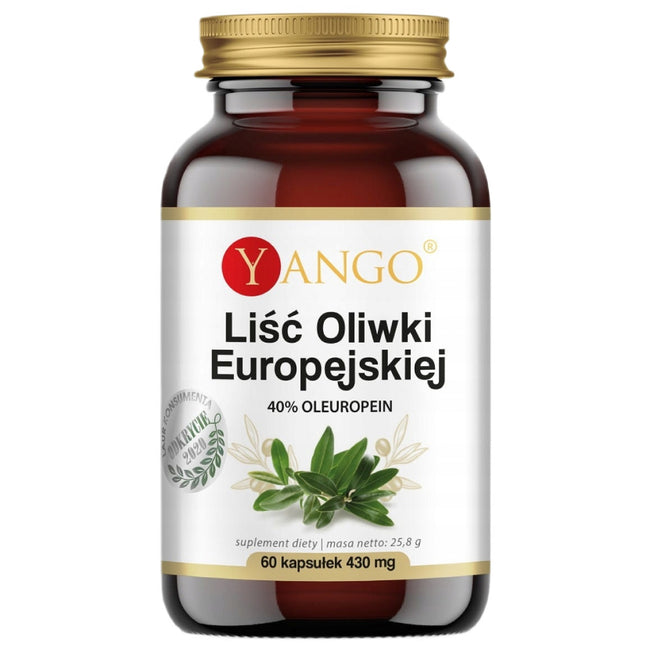 Yango Liść oliwki europejskiej suplement diety 60 kapsułek