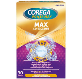 Corega Max Czyszczenie tabletki do czyszczenia protez zębowych 30szt
