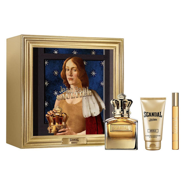 Jean Paul Gaultier Scandal Pour Homme Absolu zestaw perfumy spray 100ml + żel pod prysznic 75ml + perfumy spray 10ml
