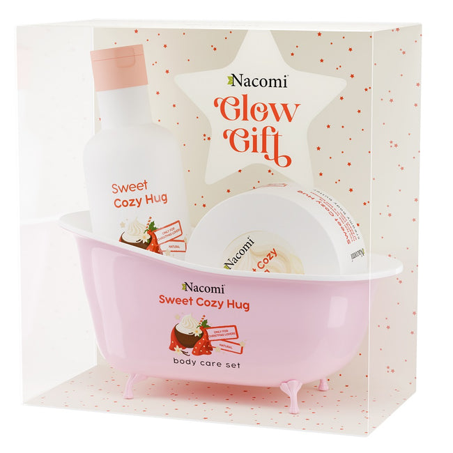 Nacomi Sweet Cozy Hug zestaw żel pod prysznic 300ml + kremowe masło do ciała 100ml