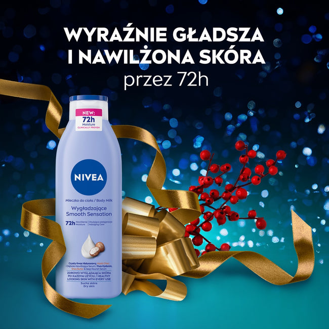 Nivea Beauty Collection zestaw żel pod prysznic 250ml + wygładzające mleczko do ciała 250ml + wygładzający krem do rąk 100ml + antyperspirant roll-on 50ml