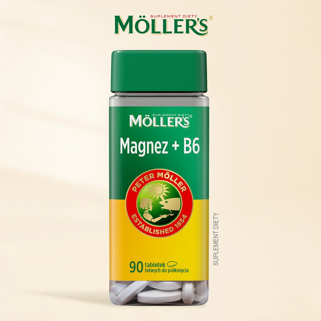 Möller's Magnez + B6 suplement diety 90 tabletek