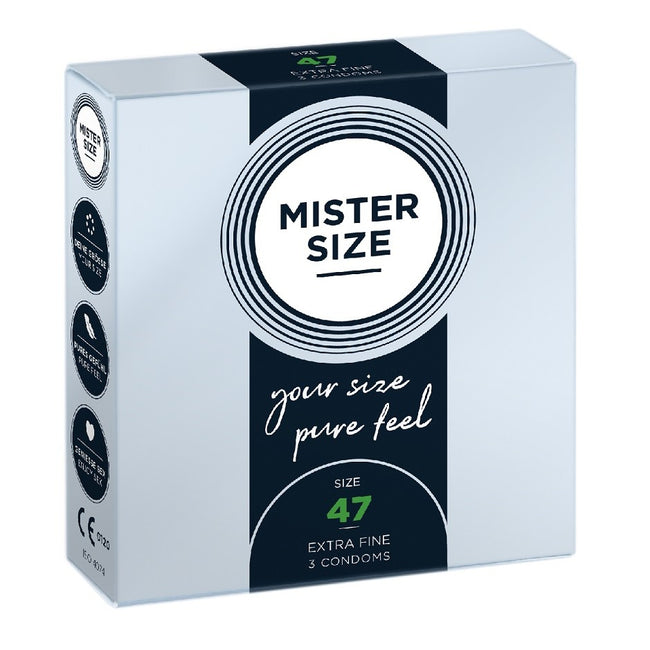 Mister Size Condoms prezerwatywy dopasowane do rozmiaru 47mm 3szt.