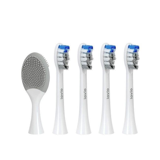 Lovio SonicProtect PRO końcówki do szczoteczki sonicznej średnia twardość Białe LVTB124WK-HM 5szt